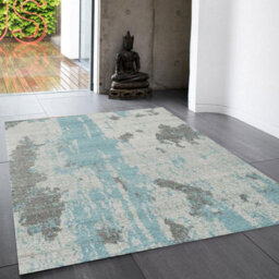Duckegg Funky Modern Abstract Easy To Clean Dining Room Rug-200Cm X 290Cm - thumbnail 1