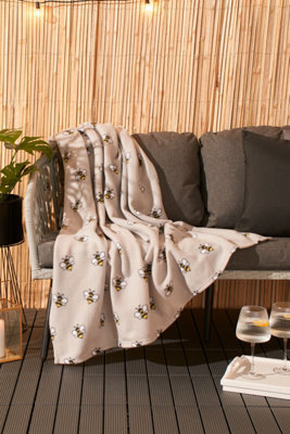 OHS Bee Print Soft Polar Fleece Throw - image 1