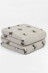 OHS Bee Print Soft Polar Fleece Throw - thumbnail 2