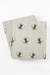 OHS Bee Print Soft Polar Fleece Throw - thumbnail 3