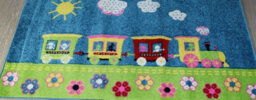 Aspect Furniture Kids/boys/girls Bedroom Playroom Rug Trains,flowers/multi-Colour - thumbnail 3