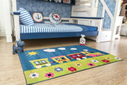 Aspect Furniture Kids/boys/girls Bedroom Playroom Rug Trains,flowers/multi-Colour