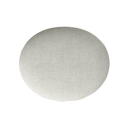 Living And Home Beige Linen Upholstered Oval Footstool With Wooden Legs W 540 X D 470 X H 495 mm - thumbnail 4