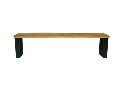 Buttercup Farm Induse Bench - Mango Wood/iron - L44 X W140 X H45 Cm - Mango Pp Saw Finish - image 1