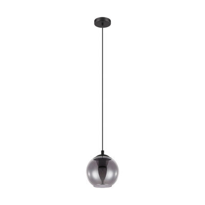 Stylish Black Pendant Ceiling Light With Vaporized Glass Shade - image 1