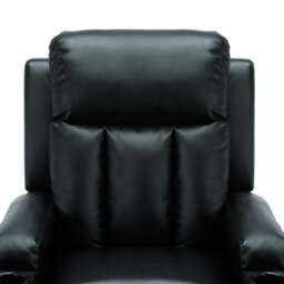More4Homes Studio Leather Recliner W Drink Holders Armchair Sofa Chair Cinema Gaming Black - thumbnail 5
