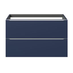 GoodHome Imandra Matt Blue Wall-Mounted Bathroom Cabinet (H) 600mm (W) 1000mm - thumbnail 2