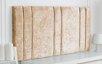 "Adore Designs Milano Crushed Velvet 3Ft Single 20"" Headboard - Gold"