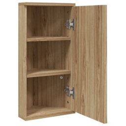 Vidaxl Corner Bathroom Mirror Cabinet Oak 30X24X60 Cm - thumbnail 4