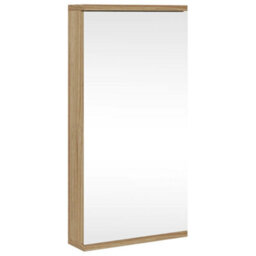 Vidaxl Corner Bathroom Mirror Cabinet Oak 30X24X60 Cm - thumbnail 2