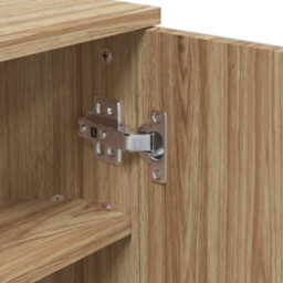 Vidaxl Corner Bathroom Mirror Cabinet Oak 30X24X60 Cm - thumbnail 8