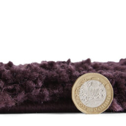 Purple Geometric Shaggy Rug, Stain-Resistant 45mm Pile Modern Rug For Bedroom, Living Room, & Dining Room-60Cm X 230Cm (Runner) - thumbnail 8