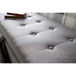 Grey Storage Bench Blanket Box Window Pouffe Living Room - thumbnail 3