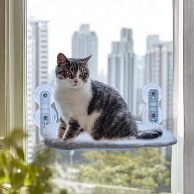 Xample Cat Window Bed, Cordless Folding Cat Window Perch, Cat Window Hammock Wall With 4 Suction Cups, Sturdy Setal(Medium (30 X 45Cm) - image 1