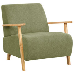 Beliani Retro Armchair Lesja Fabric Green