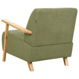 Beliani Retro Armchair Lesja Fabric Green - thumbnail 5