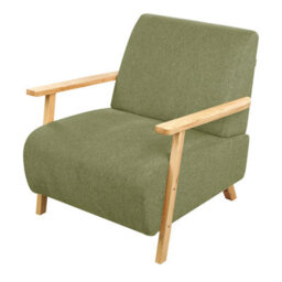 Beliani Retro Armchair Lesja Fabric Green - thumbnail 6