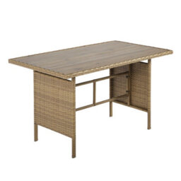 Thalia Rattan Garden Corner 8 Seater Outdoor Sofa Dining Set With Plywood Table Brown - thumbnail 8