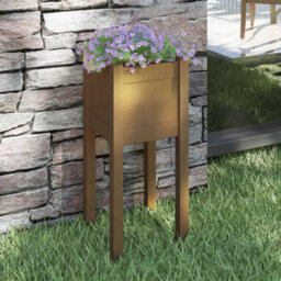 Berkfield Garden Planter Honey Brown 31X31X70 Cm Solid Pinewood - thumbnail 1