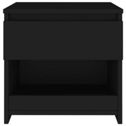 Vidaxl Bedside Cabinet Black 40X30X39 Cm Engineered Wood - thumbnail 4