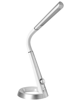 Wyld And Coco Lumina Desk Lamp Silver, 3 Cct Modes, Dimmable Dial, Usb Charging, Adjustable Shade - image 1