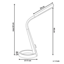Wyld And Coco Lumina Desk Lamp Silver, 3 Cct Modes, Dimmable Dial, Usb Charging, Adjustable Shade - thumbnail 3