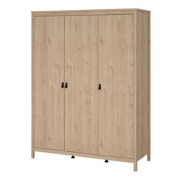Wyld Haus Wildberry 3-Door Natural Oak Wardrobe Jackson Hickory Finish - thumbnail 4