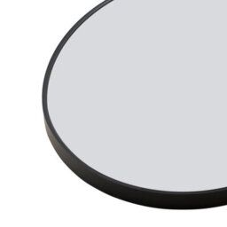 Living And Home Black Oval Aluminum Alloy Bathroom Mirror Hd Float Glass Wall Vanity Mirror 40X60Cm - thumbnail 4