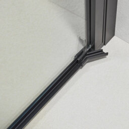 Fino Stone Carmen Niche 8mm Glass Shower Door In Black - 100 X 195Cm - thumbnail 4