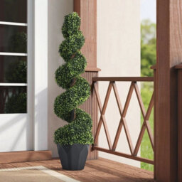 2Pc 4Ft 120Cm Artificial Spiral Boxwood Topiary Trees - thumbnail 5