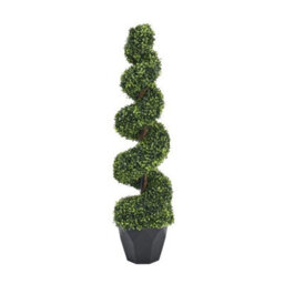 2Pc 4Ft 120Cm Artificial Spiral Boxwood Topiary Trees - thumbnail 6