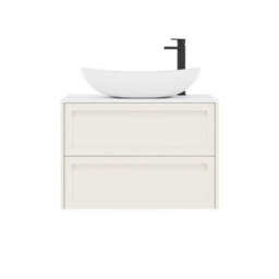 Royal Bathrooms Royal Bathroom Elmore 800mm Classic White Wall Mounted Bathroom Vanity Unit 2 Drawer Plain White Worktop With Cesar Basin - thumbnail 7