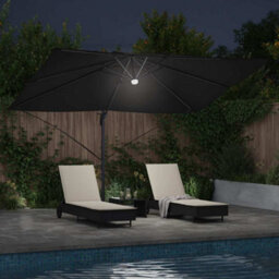 Berkfield Modern Cantilever Roma Parasol Black, Black 352 X 251 X 265 Cm - thumbnail 4