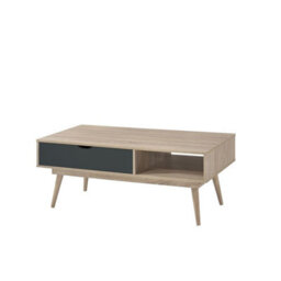Timber Art Design Alford Scandinavian Low Coffee Table Living Room Sonoma Oak & Grey - thumbnail 5