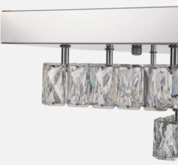 Led Ceiling Light Crystal Flush Mount Silver 55 Cm Cool White - thumbnail 3
