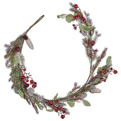 Beliani Christmas Garland Irun 150 Cm Red - image 1