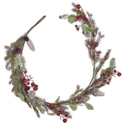 Beliani Christmas Garland Irun 150 Cm Red