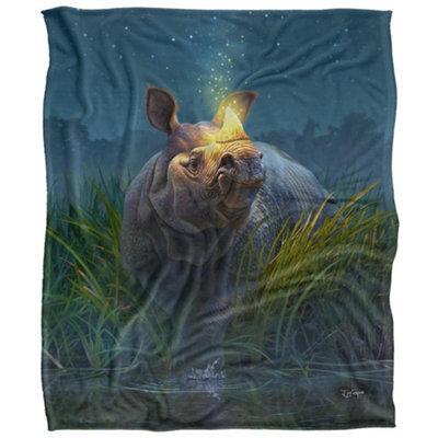 Jq Licensing Jlo Silky Rhino Supersoft Blanket Multicoloured (One Size) - image 1