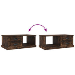 Berkfield Durable Coffee Table Smoked Oak 90X50X35 Cm Engineered Wood - thumbnail 9