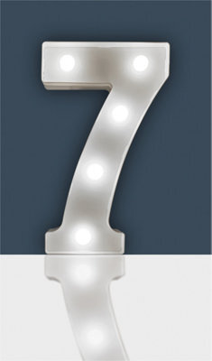 St Helens Home And Garden Battery Operated 3D Led Number 7 Light - image 1
