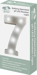 St Helens Home And Garden Battery Operated 3D Led Number 7 Light - thumbnail 3