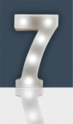St Helens Home And Garden Battery Operated 3D Led Number 7 Light - thumbnail 1
