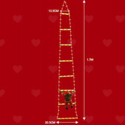 Amorly 2Pcs 1.7M Climbing Santa Ladder String Lights, Usb Powered 8Mode Led Lamp, Waterproof Xmas Decor For Christmas Tree, Garden - thumbnail 8