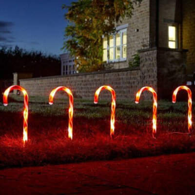 6Pc Christmas Candy Cane Led Lights - image 1