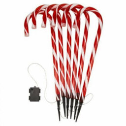 6Pc Christmas Candy Cane Led Lights - thumbnail 3