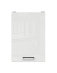 Impact Furniture Kitchen Wall Unit 400mm Cabinet Narrow Slim 1 Door 40Cm Cupboard Chalk White Gloss Modern Budget Junona - thumbnail 3
