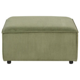 Wyld and Coco Element Green Cord Ottoman Modular Footstool With Black Legs - 86 X 86 X 45 Cm, Corduroy - thumbnail 5