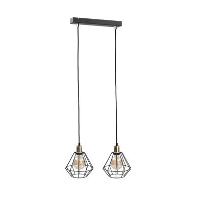 Luminosa Lighting Luminosa Foskal Bar Pendant Ceiling Light Gold, 50Cm, 2X E27