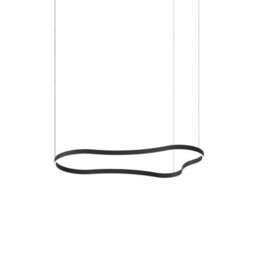 Ideal Lux Luminosa Waves 155Cm Integrated Led Pendant Ceiling Light Black 3000K