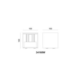 Luminosa Lighting Luminosa Veronika Outdoor Up Down Wall Lamp Wood Look Dark Ip54 2X Led 3000K - thumbnail 7
